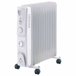 Neo 2500W 11 Fin Electric Oil Radiator With Timer - White