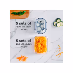Neo Glass Containers & Lids Food Storage Set - 10 piece