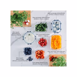 Neo Glass Containers & Lids Food Storage Set - 7 piece