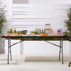 Neo Black Folding Picnic Table Portable 6FT