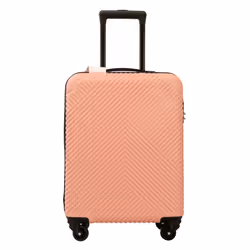 Neo 3 Piece Hard Shell Luggage Suitcase Set ABS Expandable Handle Lightweight Durable Trolley Travel with 360 Spinner Wheels Inbuilt Lock - Rose gold