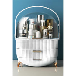 Three Layer Cosmetic Makeup Organiser Case - COS-WHITE