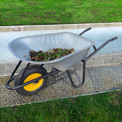 Neo 120L Large Heavy Duty Solid Wheelbarrow Wheel Barrow Garden Trolley Tyre Puncture Proof
