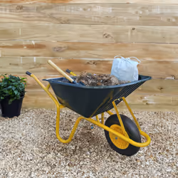 Neo Garden Wheelbarrow Heavy Duty 110L 150kg Durable Plastic Green Tray Barrow Pneumatic Wheel Tyre Loads Equine Yard Gardeni ...
