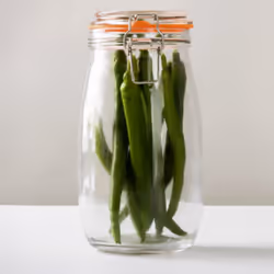 Neo 1.5L Pack of 3 Canisters Tableware Scandi Glass Storage Jars with Airtight Silicone Seal Metal Clip Top Lids Modern Kitchen Pantry Food