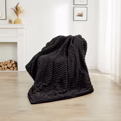 Neo Electric Blanket Heated Fleece Overblanket Throw Machine Washable Remote Timer Control Heat Settings - Black