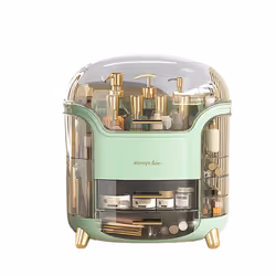 Neo Three Layer Cosmetic Makeup Organiser & Holder - Clear- Mint