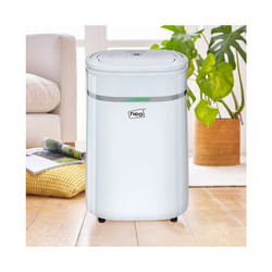 Neo 25L Per Day Dehumidifier with 6L Water Tank LED Control Panel Continuous Drainage Laundry Drying 24 Hour Timer Overflow Protection