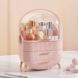 Neo Three Layer Cosmetic Makeup Vanity Beauty Storage Organiser Skincare Display Box Case Holder - Pink