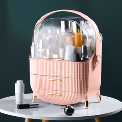 Neo Three Layer Cosmetic Makeup Vanity Beauty Storage Organiser Skincare Display Box Case Holder - Pink