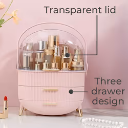 Neo Three Layer Cosmetic Makeup Vanity Beauty Storage Organiser Skincare Display Box Case Holder - Pink - Additional view 4