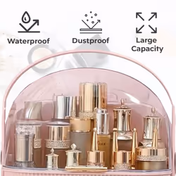 Neo Three Layer Cosmetic Makeup Vanity Beauty Storage Organiser Skincare Display Box Case Holder - Pink - Additional view 6