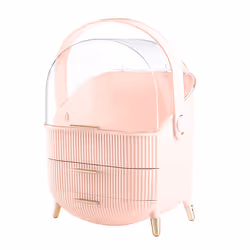 Neo Three Layer Cosmetic Makeup Vanity Beauty Storage Organiser Skincare Display Box Case Holder - Pink - Additional view 7