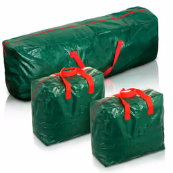 LIVIVO 3 X Large Christmas Storage Zip Bags Tree, Decorations, Lights With Handles Xmas