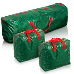 LIVIVO 3 X Large Christmas Storage Zip Bags Tree, Decorations, Lights With Handles Xmas