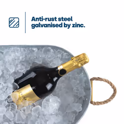 LIVIVO 24L Galvanised Metal Ice Drinks Buckets with Handles Beverage - Additional view 10