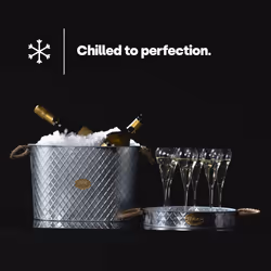 LIVIVO 24L Galvanised Metal Ice Drinks Buckets with Handles Beverage