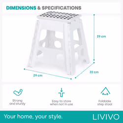LIVIVO Folding Step Stool - Anti-Slip, Foldable & Portable - Additional view 4