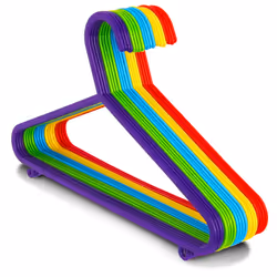 40Pc Kids Plastic Hangers Clothes Cloth Plastic Coat Hangers - With Lips For Boys Girls Clothes Dress - Organise Children Clo ...