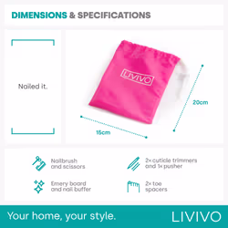 LIVIVO 9 Piece Manicure & Pedicure Nail Kit - Additional view 4