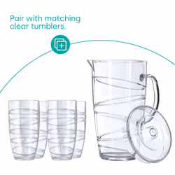 LIVIVO Swirl Design 2L Plastic Pitcher Jug - Additional view 8