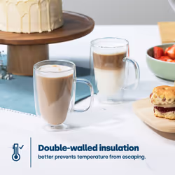 LIVIVO Set of 2 Double Walled Insulated Thermal Coffee Mugs