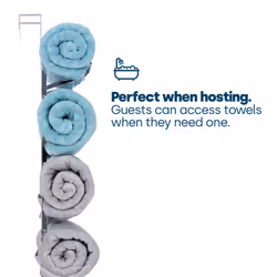 LIVIVO 2-in-1 Towel Rack - Over Door/Wall Mounted - Additional view 6