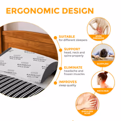 LIVIVO Bamboo Memory Foam Pillow Anti-Bacterial Premium Support Pillow New Luxury
