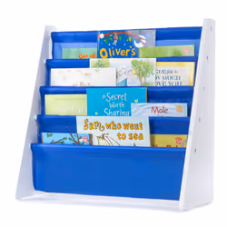 LIVIVO Children Bookshelf Bookcase - Sling Storage Rack Organiser