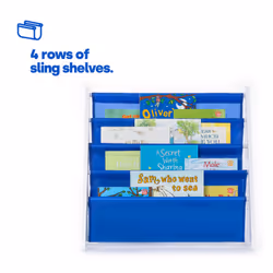 LIVIVO Children Bookshelf Bookcase - Sling Storage Rack Organiser