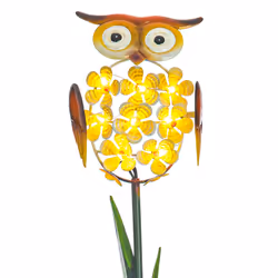 Solar Powered Stake Light with Rechargeable Battery, Sturdy Ground Spike IP44 Waterproof Casing and Weatherproof Shell
