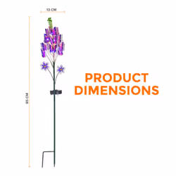 Solar Powered Stake Light with Rechargeable Battery IP44 Waterproof Casing - Additional view 4