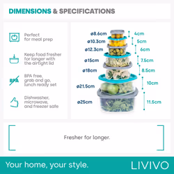 7pc Food Storage Containers Box with Airtight Lids - Additional view 4