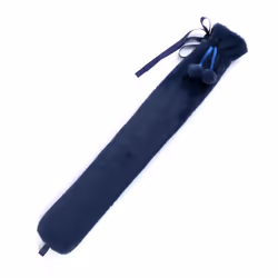 LIVIVO 2L Long Hot Water Bottle - Navy with Pompom