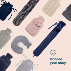 LIVIVO 2L Soft Fluffy Hot Water Bottle with Cover - Navy - Additional view 7