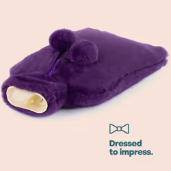 LIVIVO 2L Soft Fluffy Hot Water Bottle with Cover - Purple - Additional view 6