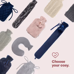 LIVIVO 2L Hot Water Bottle Body Warmer with Pocket -  Faux Fur Grey - Additional view 6