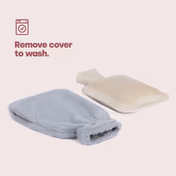 LIVIVO 2L Hot Water Bottle Body Warmer with Pocket -  Faux Fur Grey - Additional view 7