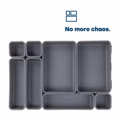LIVIVO 8-Piece Drawer Divider Set - Grey - Additional view 8