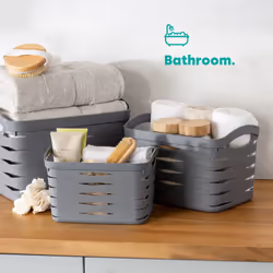 LIVIVO Handy Storage Basket - Plastic Crate for School, Office & Kitchen - 7L Small