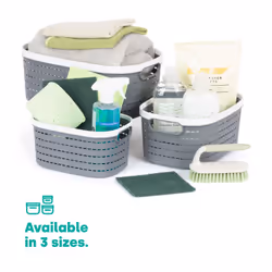 LIVIVO 1Pc Plastic Storage Basket - Grey - 5L - Additional view 7