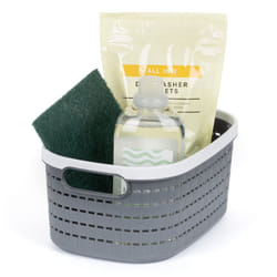 LIVIVO 1Pc Plastic Storage Basket - Grey - 8L