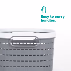 LIVIVO 1Pc Plastic Storage Basket - Grey - 8L - Additional view 5
