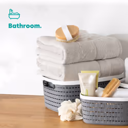 LIVIVO 1Pc Plastic Storage Basket - Grey - 14L