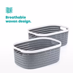 LIVIVO 1Pc Plastic Storage Basket - Grey - 14L - Additional view 5