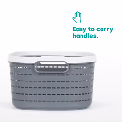 LIVIVO 1Pc Plastic Storage Basket - Grey - 14L - Additional view 6