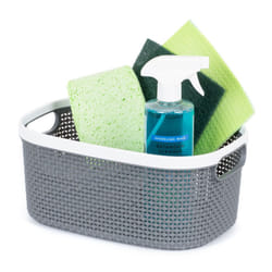 ) LIVIVO Handy Grey Storage Basket - 8L (30X21X13.5CM