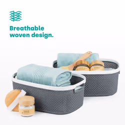 ) LIVIVO Handy Grey Storage Basket - 14L (37X25.5X15CM - Additional view 6