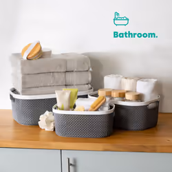 ) LIVIVO Handy Grey Storage Basket - 22L (44.5X30.5X16.5CM