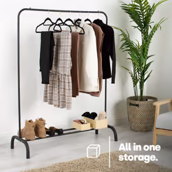 LIVIVO Heavy Duty Clothes Rail Rack - BLACK